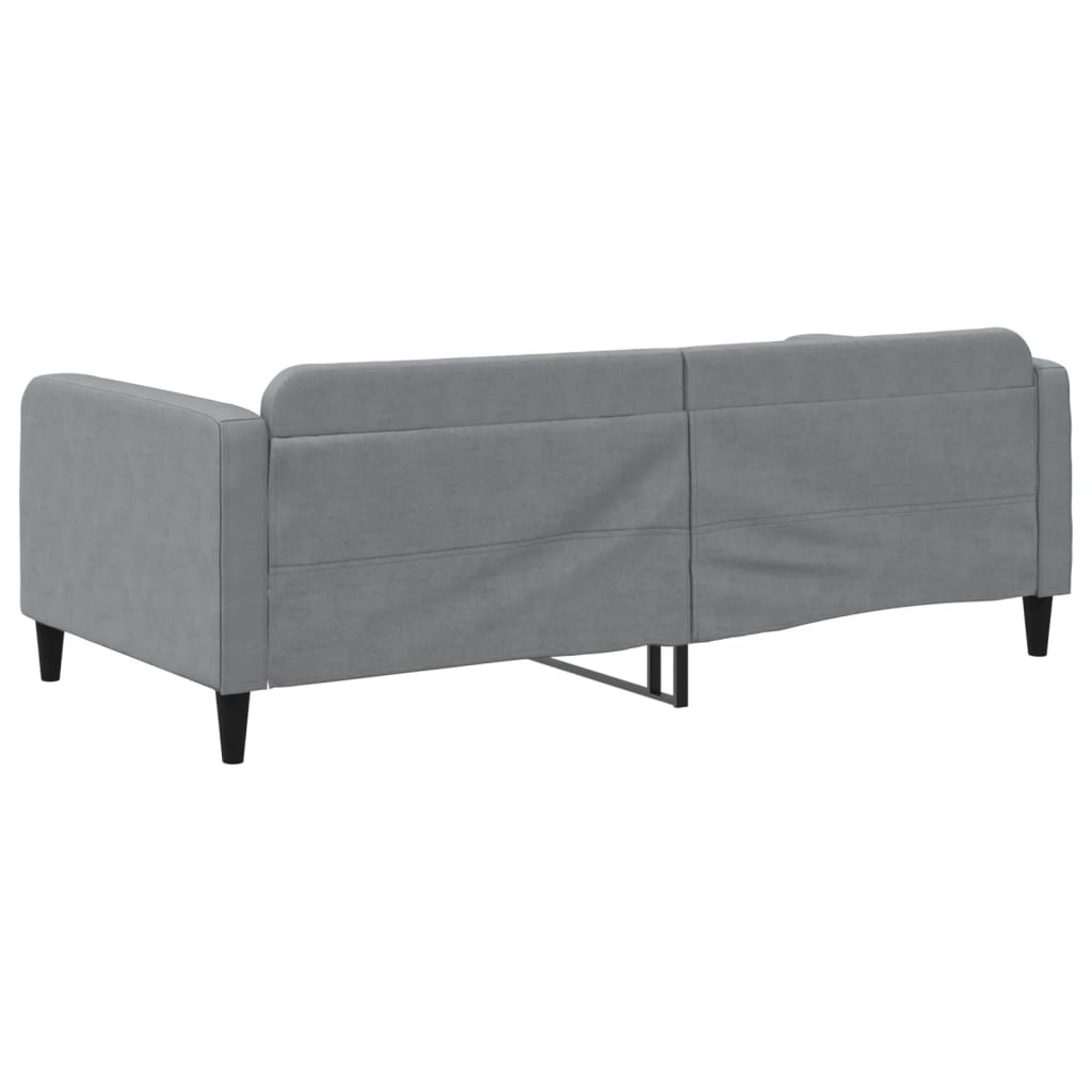 vidaXL Day Bed Light Gray 39.4"x74.8" Twin Fabric