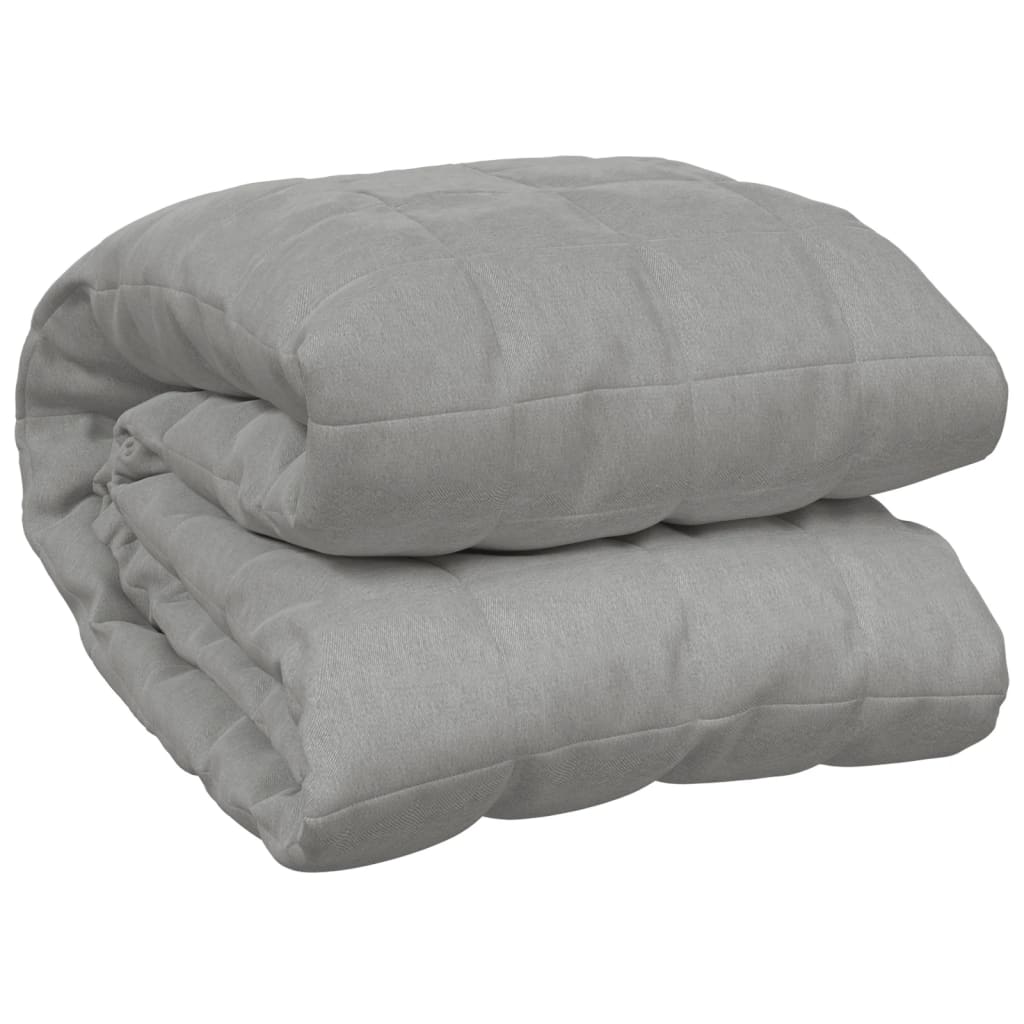 vidaXL Weighted Blanket Gray 86.6"x94.5"24.3 lb Fabric