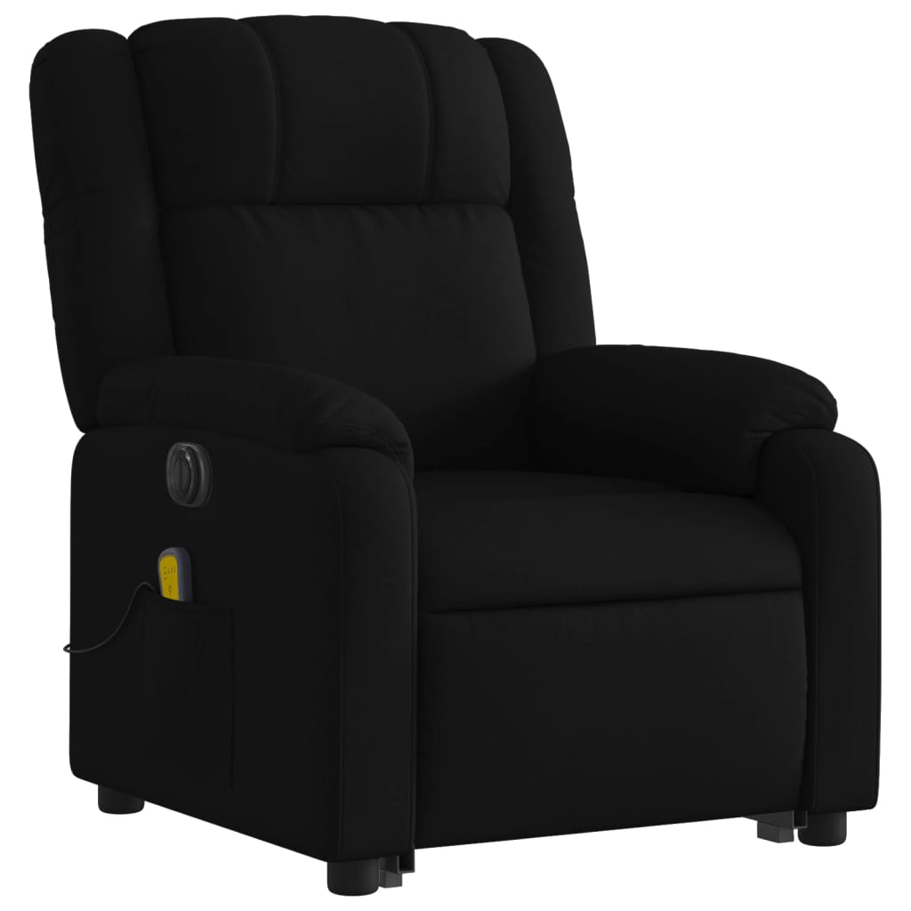 vidaXL Electric Stand up Massage Recliner Chair Black Fabric