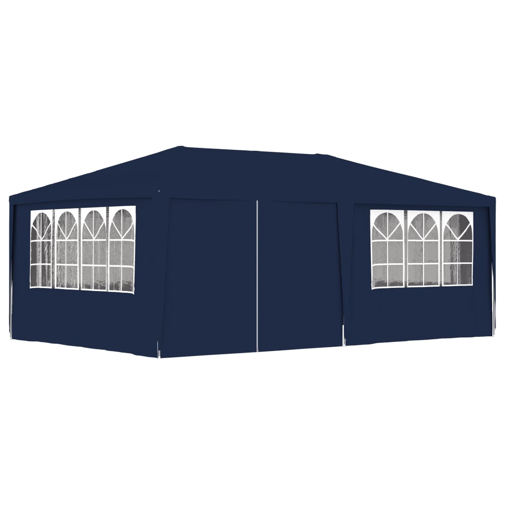 vidaXL Professional Party Tent with Side Walls 13.1'x19.7' Blue 0.3 oz/ft²