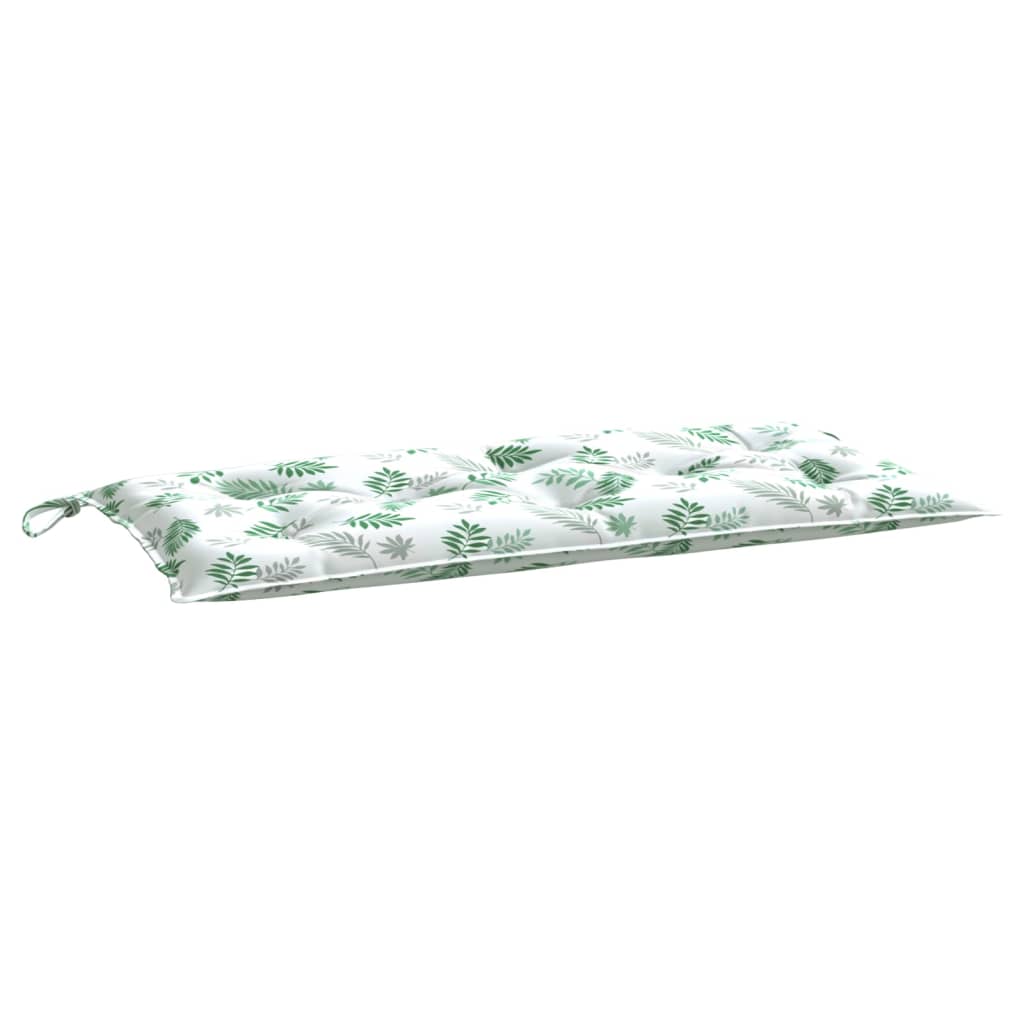 vidaXL Garden Bench Cushion Leaf Pattern 39.4"x19.7"x2.8" Oxford Fabric