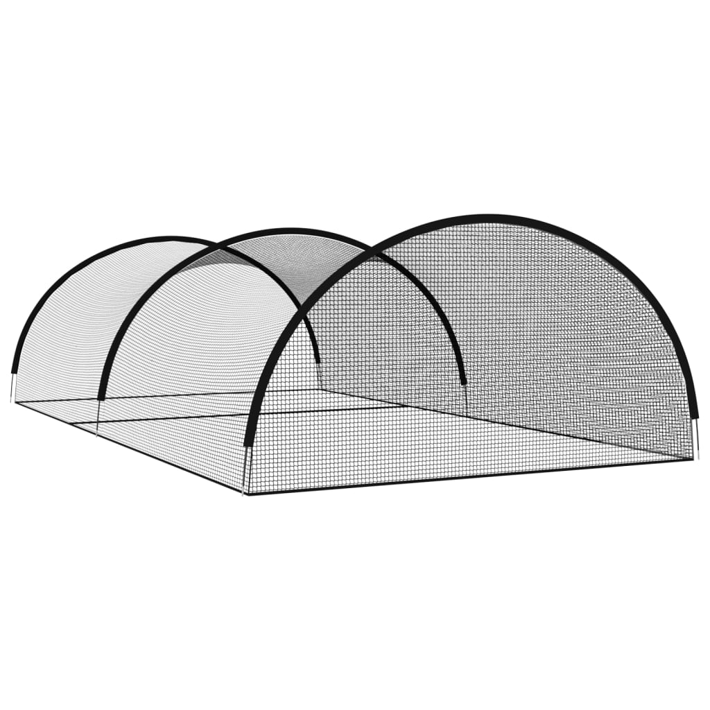 vidaXL Baseball Batting Cage Net Black 354.3"x157.5"x98.4" Polyester