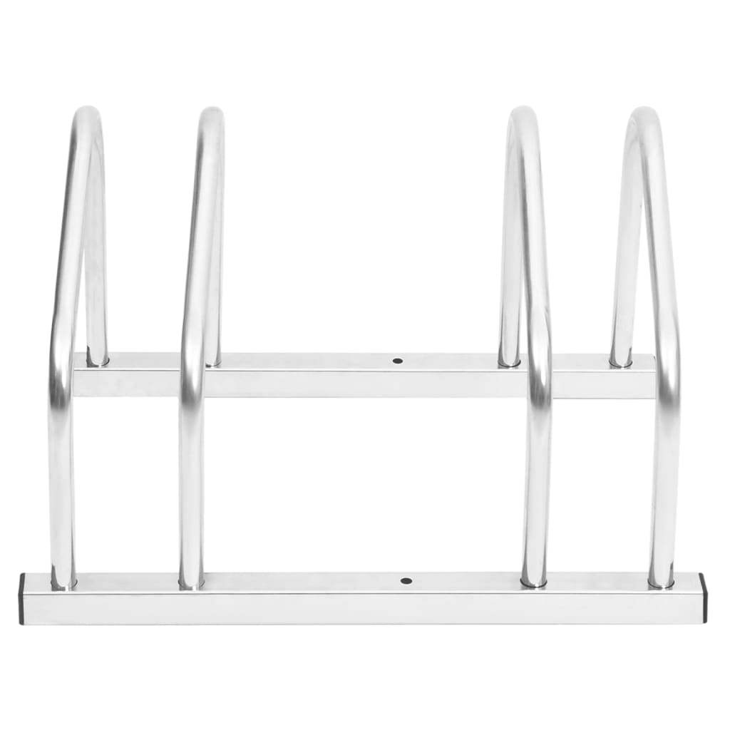 vidaXL Bike Rack for 2 Bikes Galvanized Steel