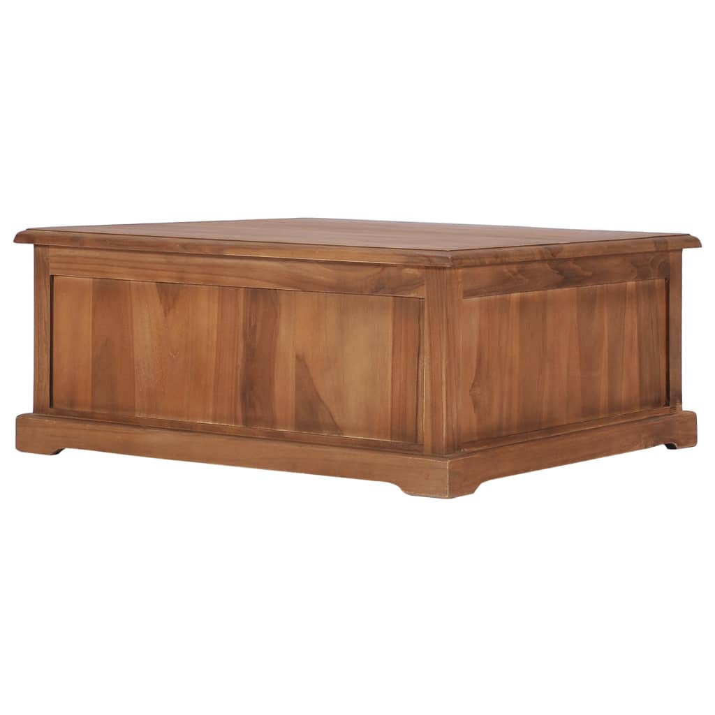 vidaXL Coffee Table 26.8"x26.7"x11.8" Solid Teak Wood