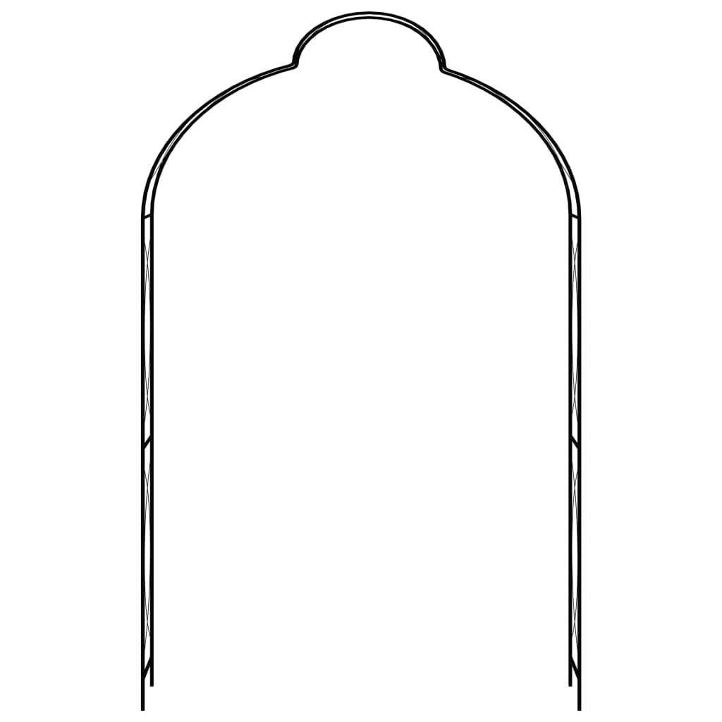 vidaXL Garden Arch Black 59.1"x13.4"x94.5" Iron