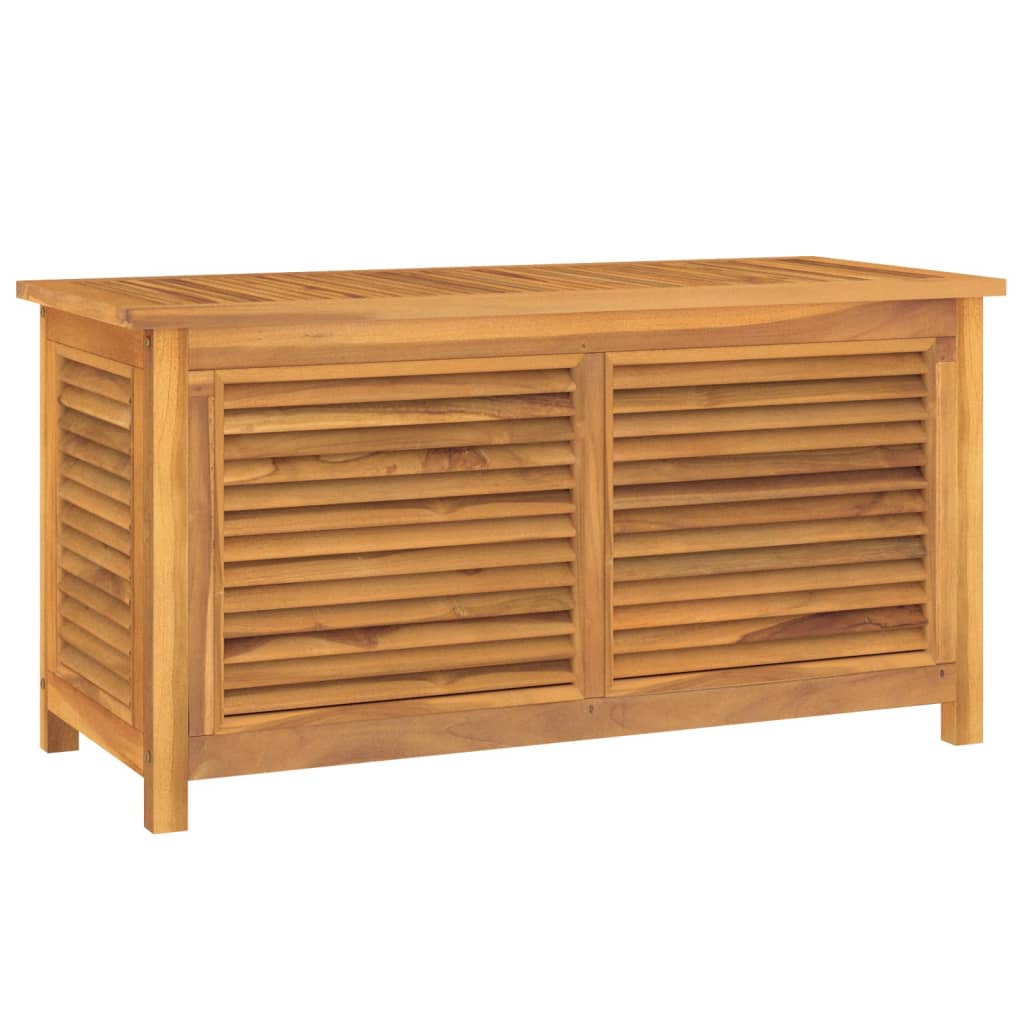 vidaXL Patio Storage Box with Bag 44.9"x19.7"x22.8" Solid Wood Teak