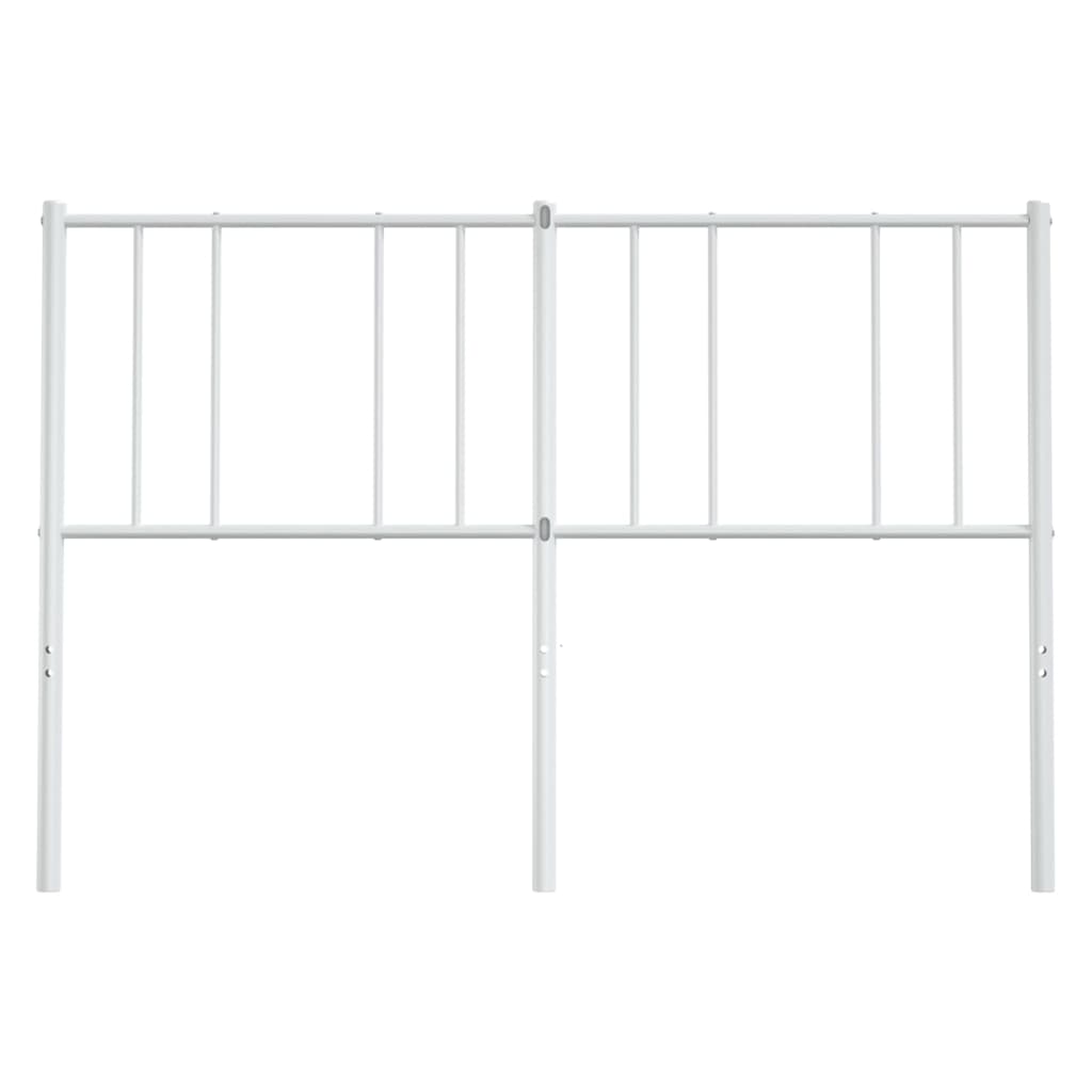 vidaXL Metal Headboard White 53.1"