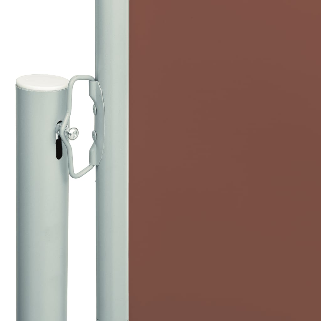 vidaXL Patio Retractable Side Awning 46.1"x118.1" Brown