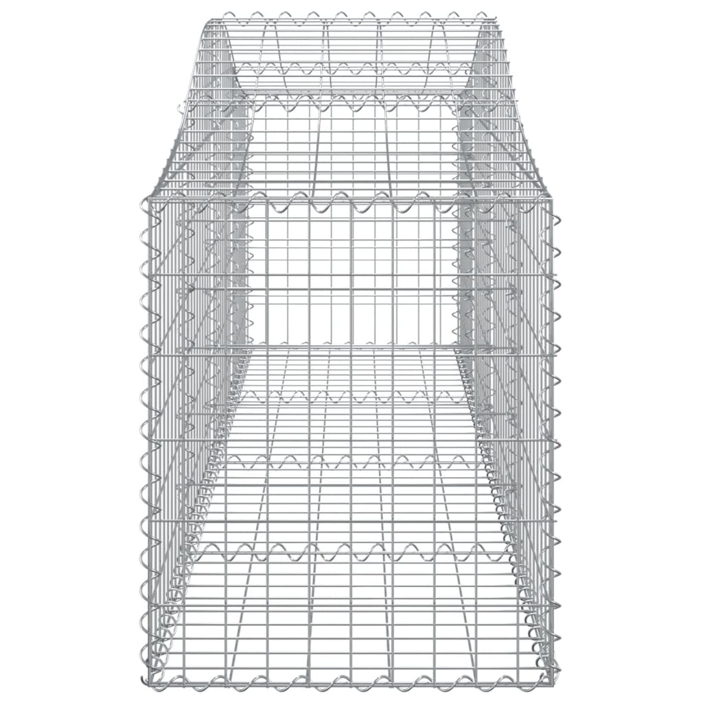 vidaXL Arched Gabion Baskets 7 pcs 78.7"x19.7"x23.6"/31.5" Galvanized Iron