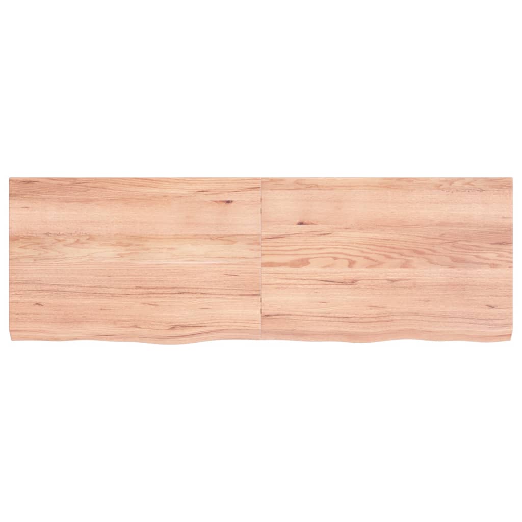 vidaXL Wall Shelf Light Brown 47.2"x15.7"x(0.8"-1.6") Treated Solid Wood Oak
