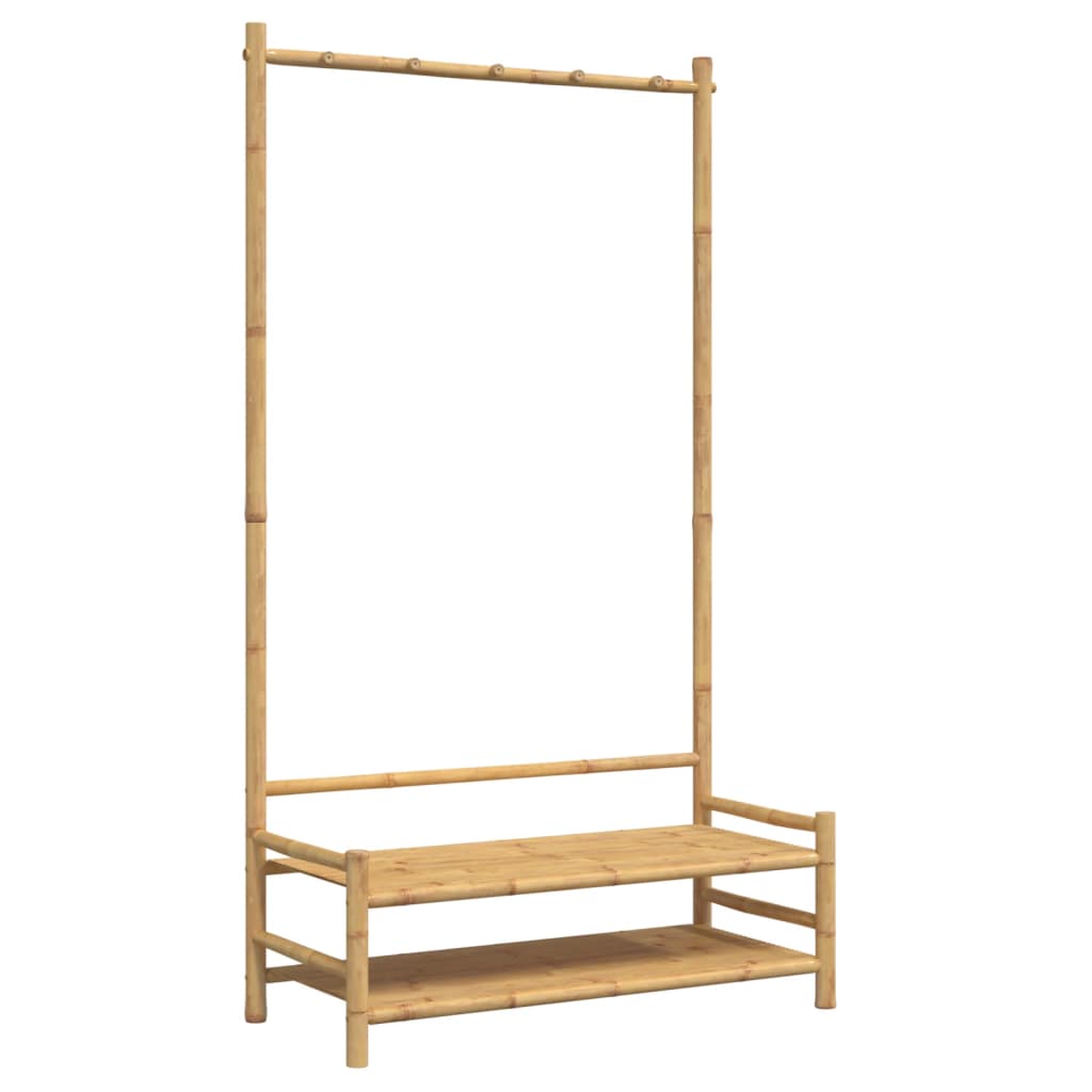 vidaXL Clothes Rack with Shelves 40.6"x15.7"x72" Bamboo