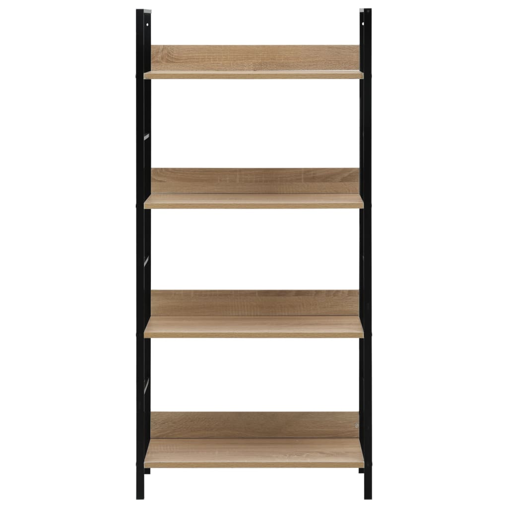 vidaXL 4-Layer Book Shelf Oak 23.6"x10.9"x49" Engineered Wood