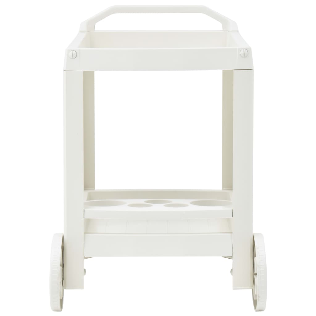 vidaXL Beverage Cart White 27.2"x20.9"x28.3" Plastic