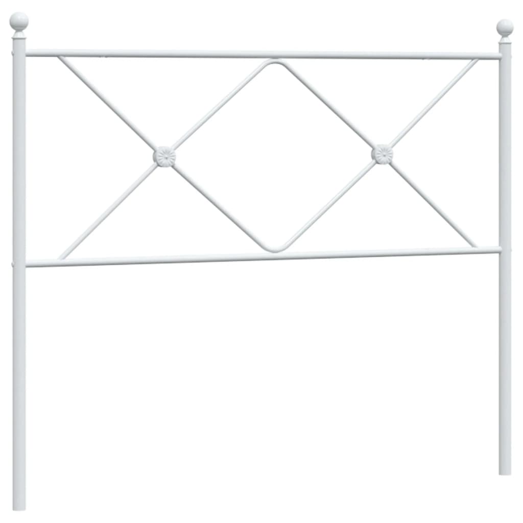 vidaXL Metal Headboard White 39.4"