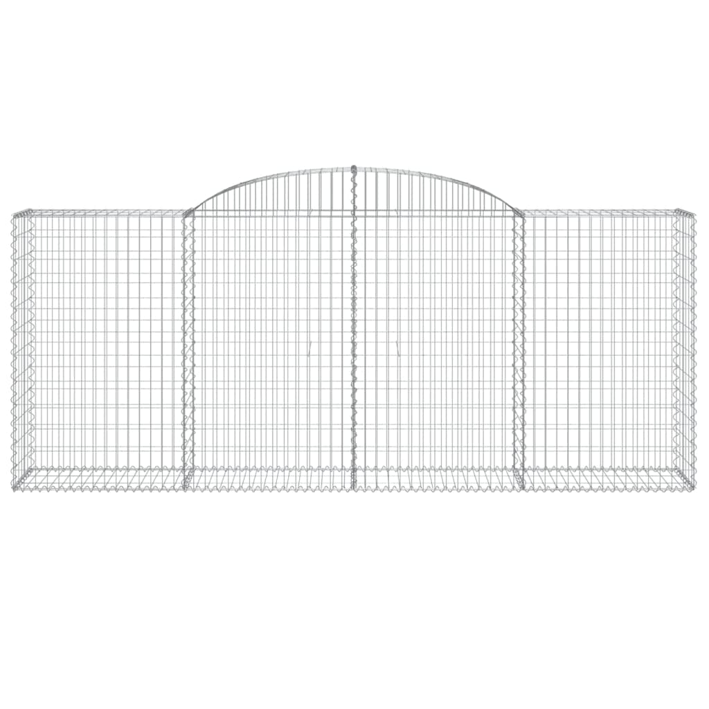 vidaXL Arched Gabion Baskets 25 pcs 118.1"x19.7"x47.2"/55.1" Galvanized Iron