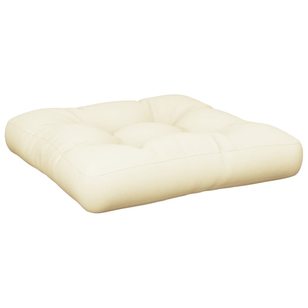 vidaXL Pallet Cushions 2 pcs Cream Fabric