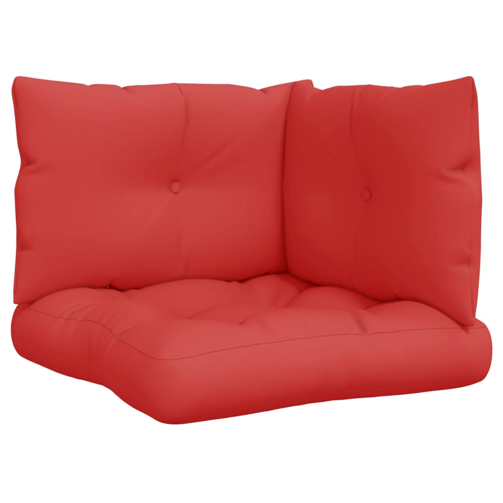 vidaXL Pallet Cushions 3 pcs Red Fabric