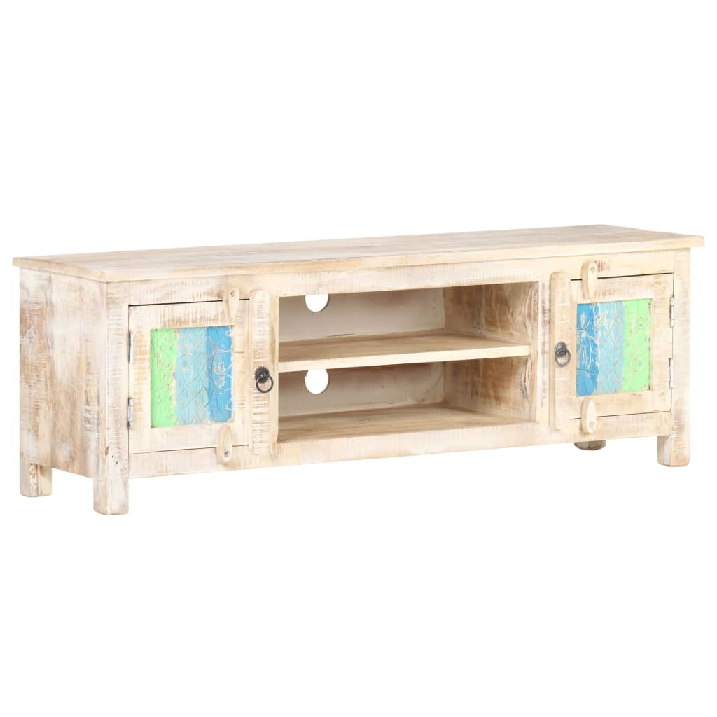 vidaXL TV Stand 47.2"x11.8"x15.7" Rough Acacia Wood