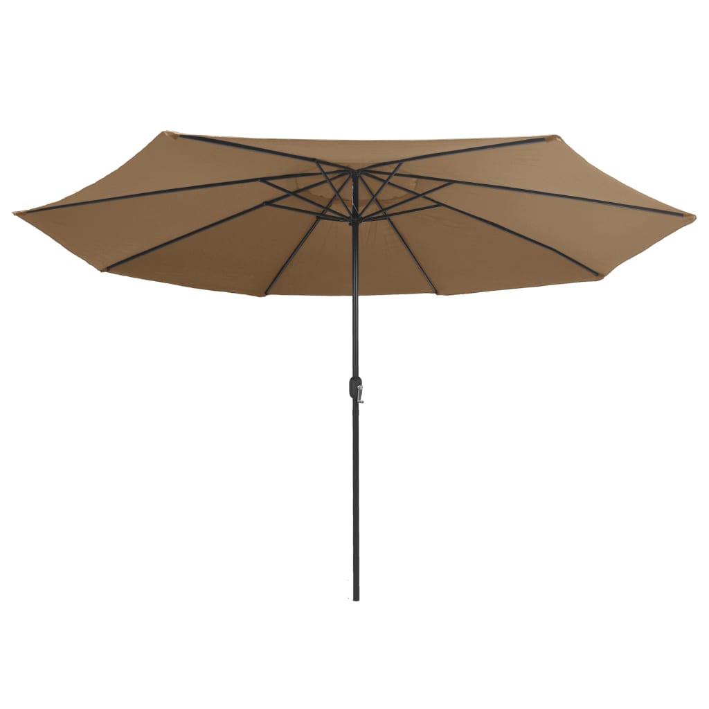 vidaXL Outdoor Parasol with Metal Pole 157.5" Taupe