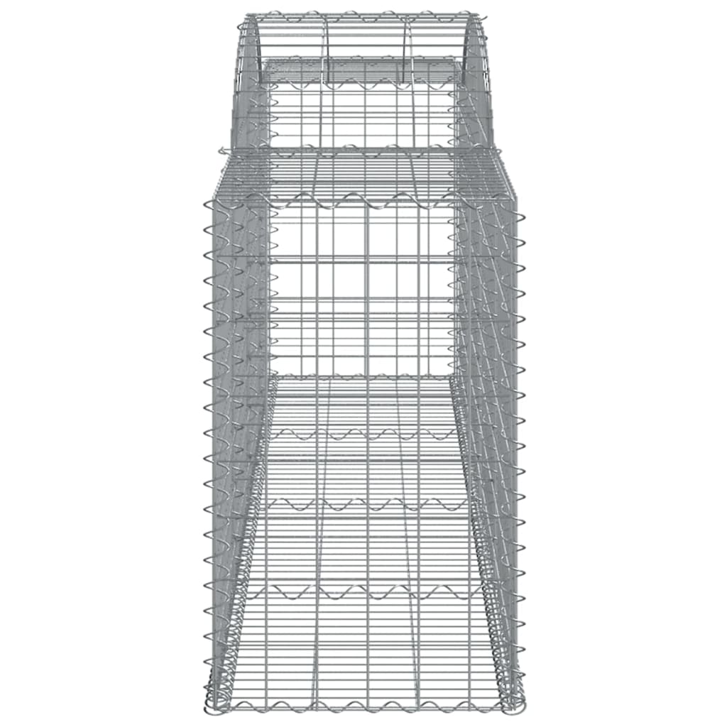 vidaXL Arched Gabion Basket 118.1"x19.7"x31.5"/39.4" Galvanized Iron