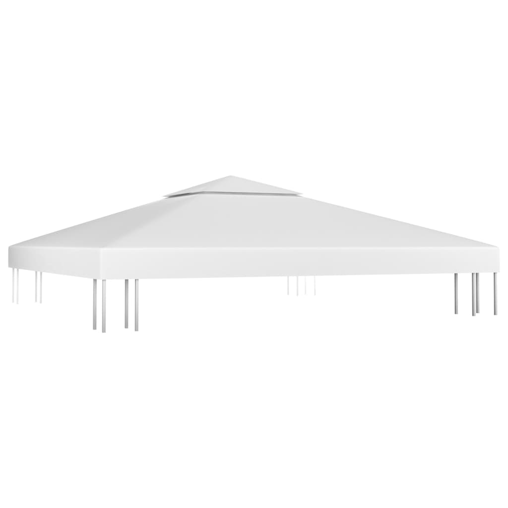 vidaXL 2-Tier Gazebo Top Cover 1 oz/ft² 9.8'x9.8' White