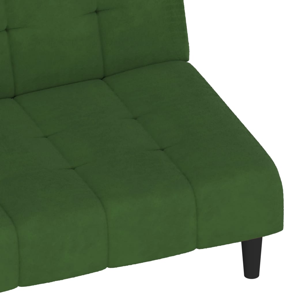 vidaXL 2-Seater Sofa Bed Dark Green Velvet