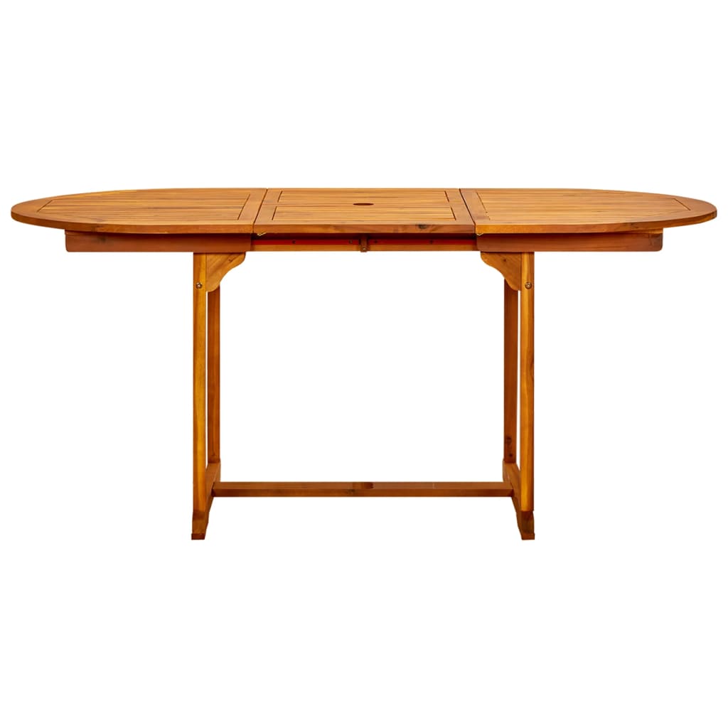 vidaXL Garden Dining Table (47.2"-66.9")x31.5"x29.5" Solid Acacia Wood