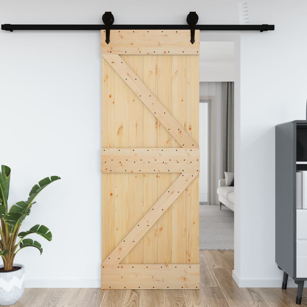 vidaXL Door NARVIK 37.4"x82.7" Solid Wood Pine