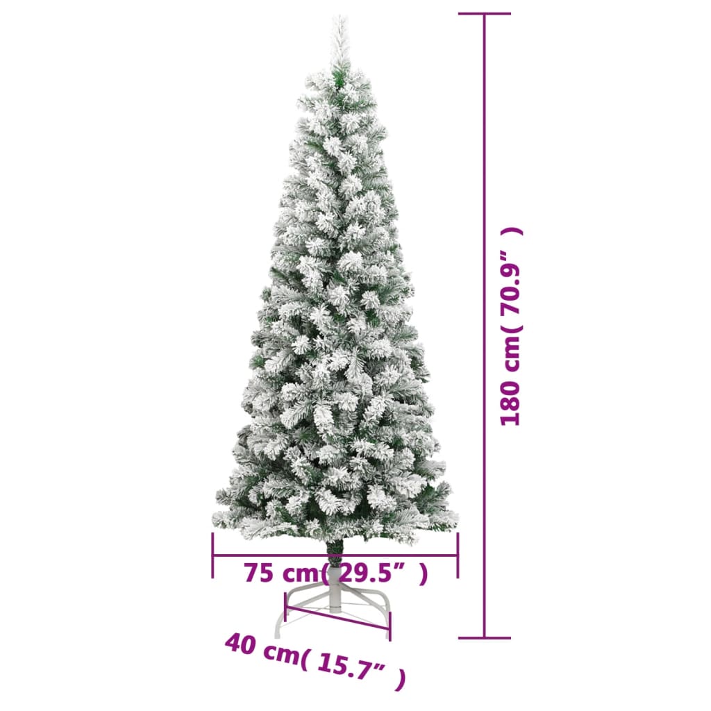 vidaXL Artificial Hinged Christmas Tree 300 LEDs & Ball Set 70.9"