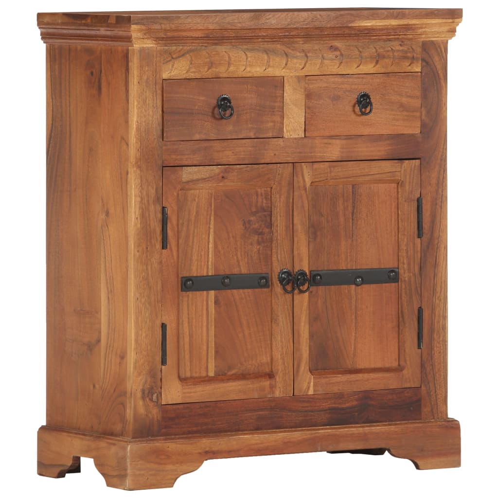 vidaXL Sideboard 24.8"x11.8"x29.5" Solid Acacia Wood