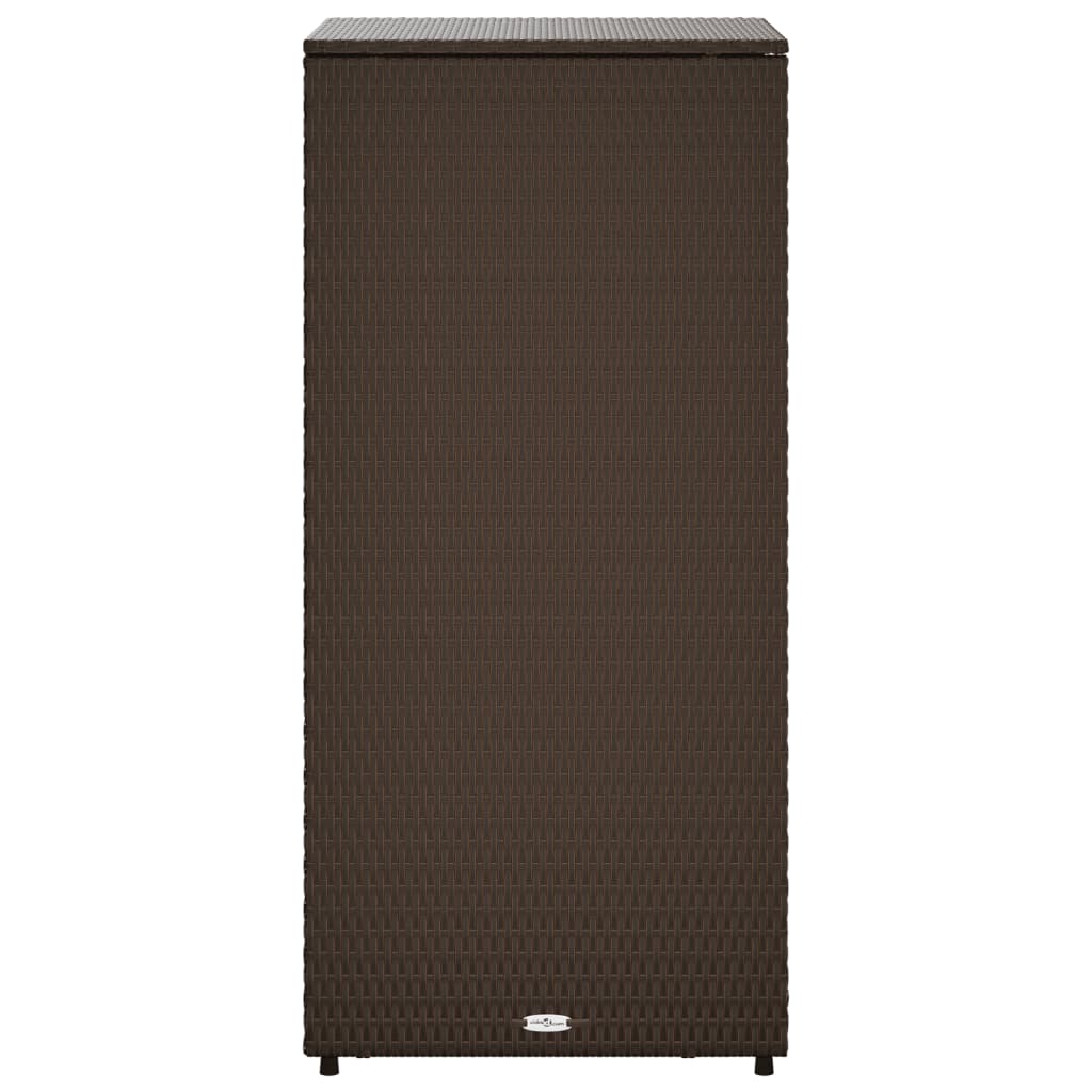 vidaXL Patio Storage Cabinet Brown 19.7"x21.7"x45.3" Poly Rattan