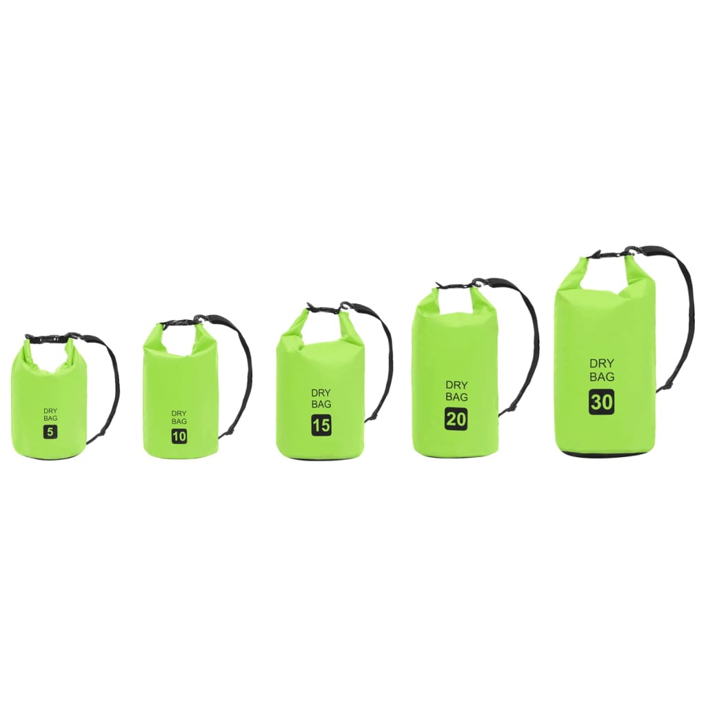 vidaXL Dry Bag Green 1.3 gal PVC