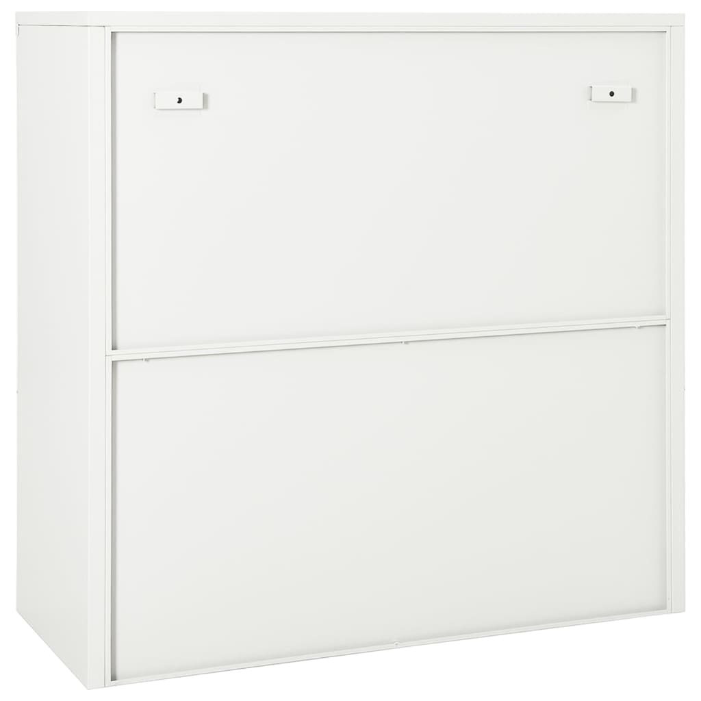 vidaXL Sliding Door Cabinet White 35.4"x15.7"x35.4" Steel