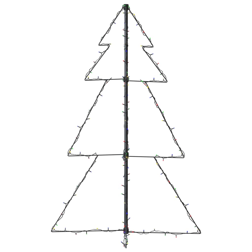 vidaXL Christmas Cone Tree 160 LEDs Indoor and Outdoor 3x4 ft