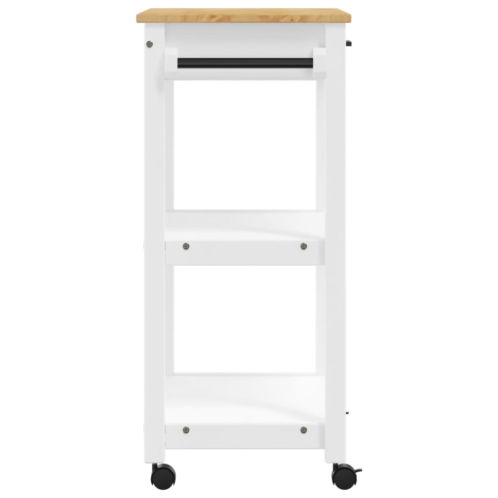 vidaXL Kitchen Trolley MONZA 23.6"x15.7"x35.4" Solid Wood Pine