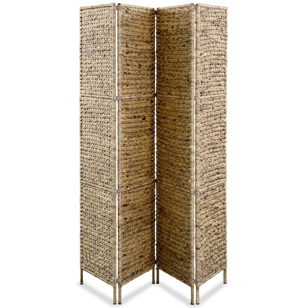 vidaXL 4-Panel Room Divider 60.6"x63" Water Hyacinth