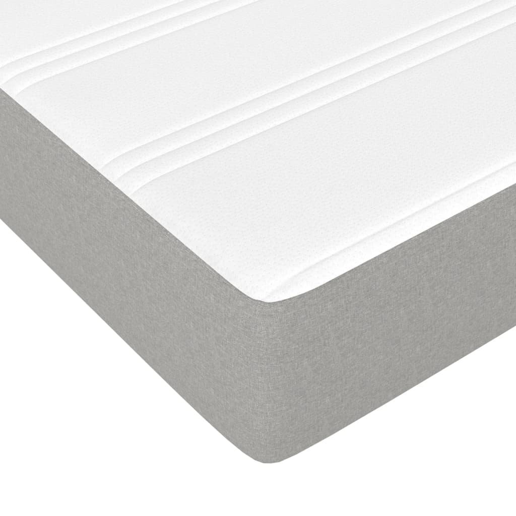 vidaXL Pocket Spring Bed Mattress Light Gray 76"x79.9"x7.9" King Fabric