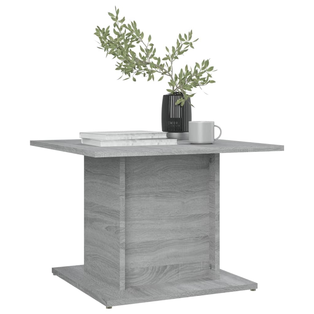 vidaXL Coffee Table Gray Sonoma 21.9"x21.9"x15.7" Engineered Wood