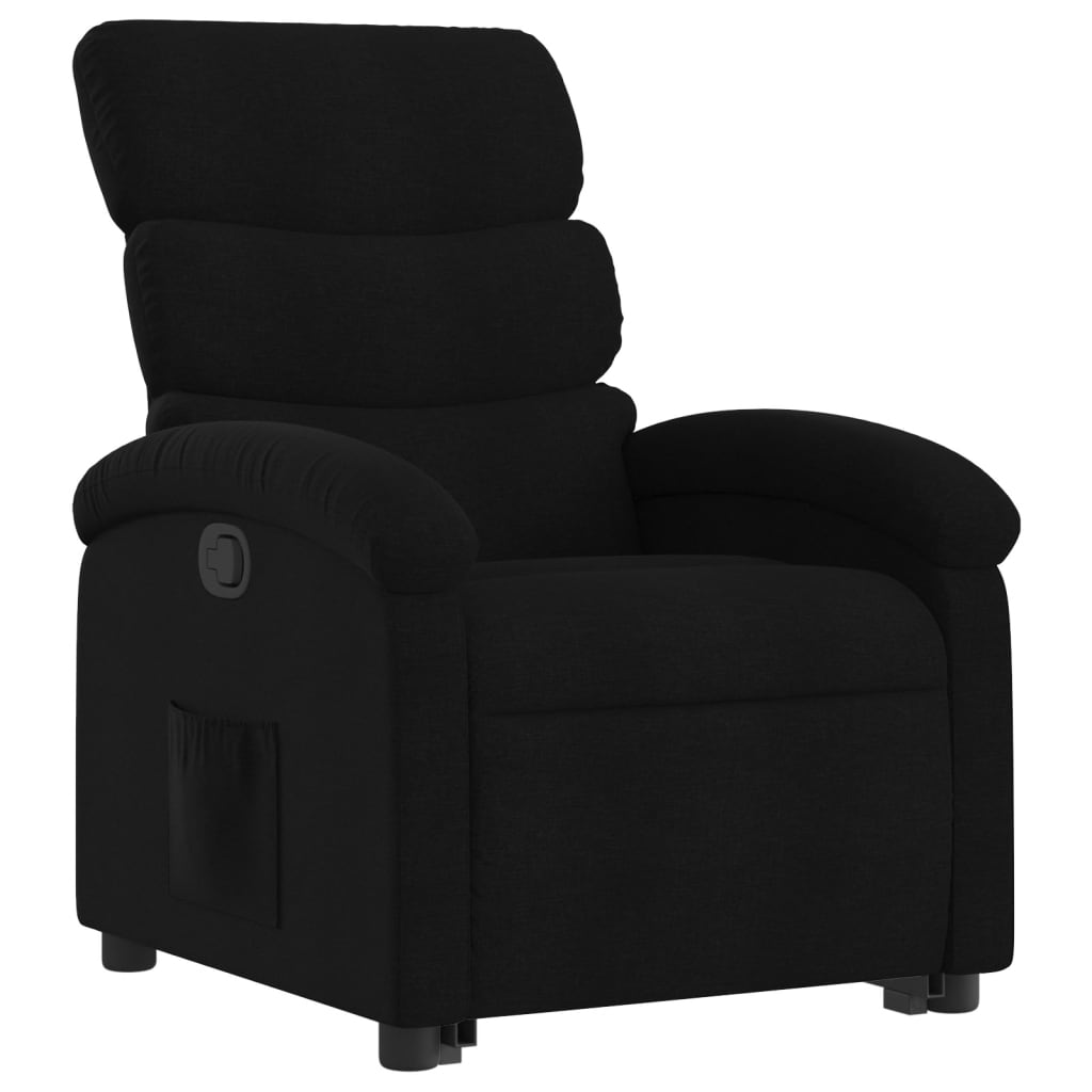 vidaXL Stand up Recliner Chair Black Fabric