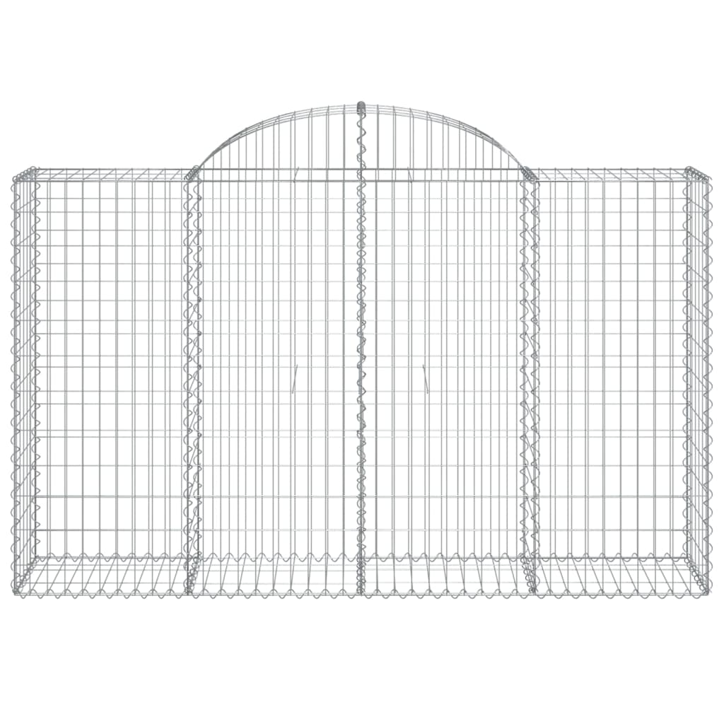 vidaXL Arched Gabion Baskets 14 pcs 78.7"x19.7"x47.2"/55.1" Galvanized Iron