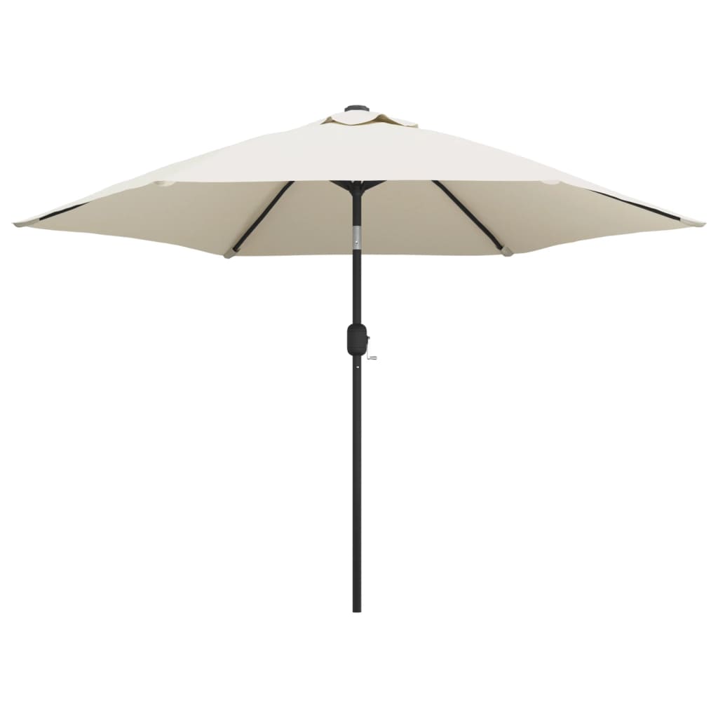 vidaXL Garden Parasol Sand White 9.8' Steel Pole