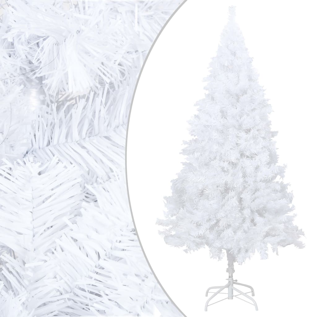 vidaXL Artificial Pre-lit Christmas Tree with Ball Set White 82.7" PVC