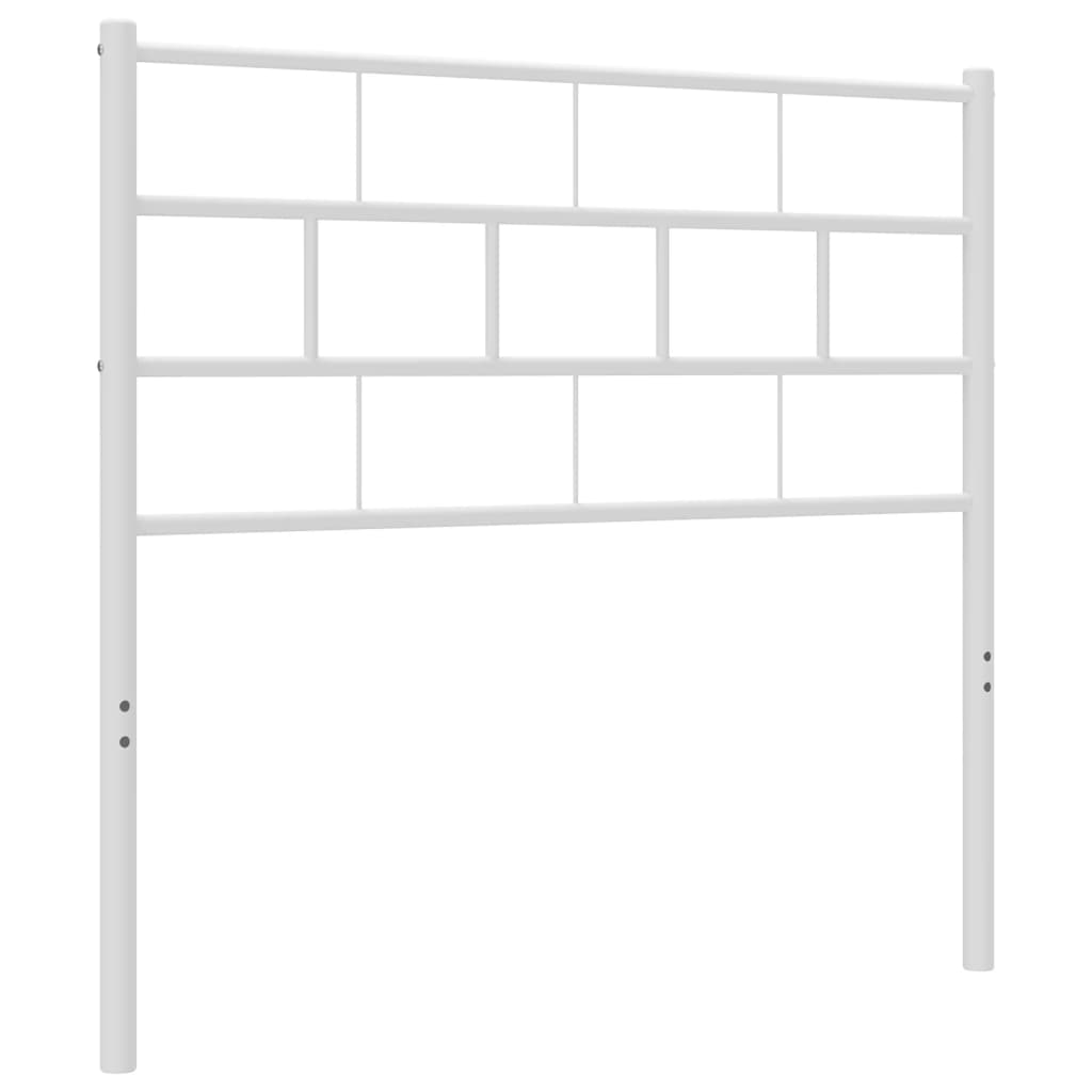 vidaXL Metal Headboard White 39.4"