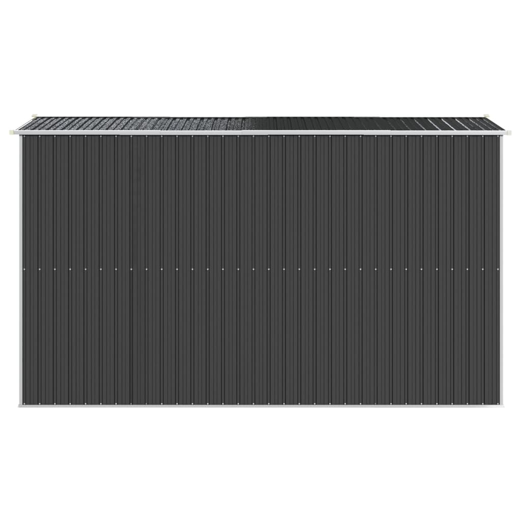 vidaXL Garden Shed Anthracite 75.6"x140.6"x87.8" Galvanized Steel