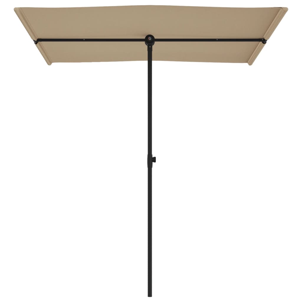 vidaXL Garden Parasol with Aluminum Pole 70.9"x43.3" Taupe