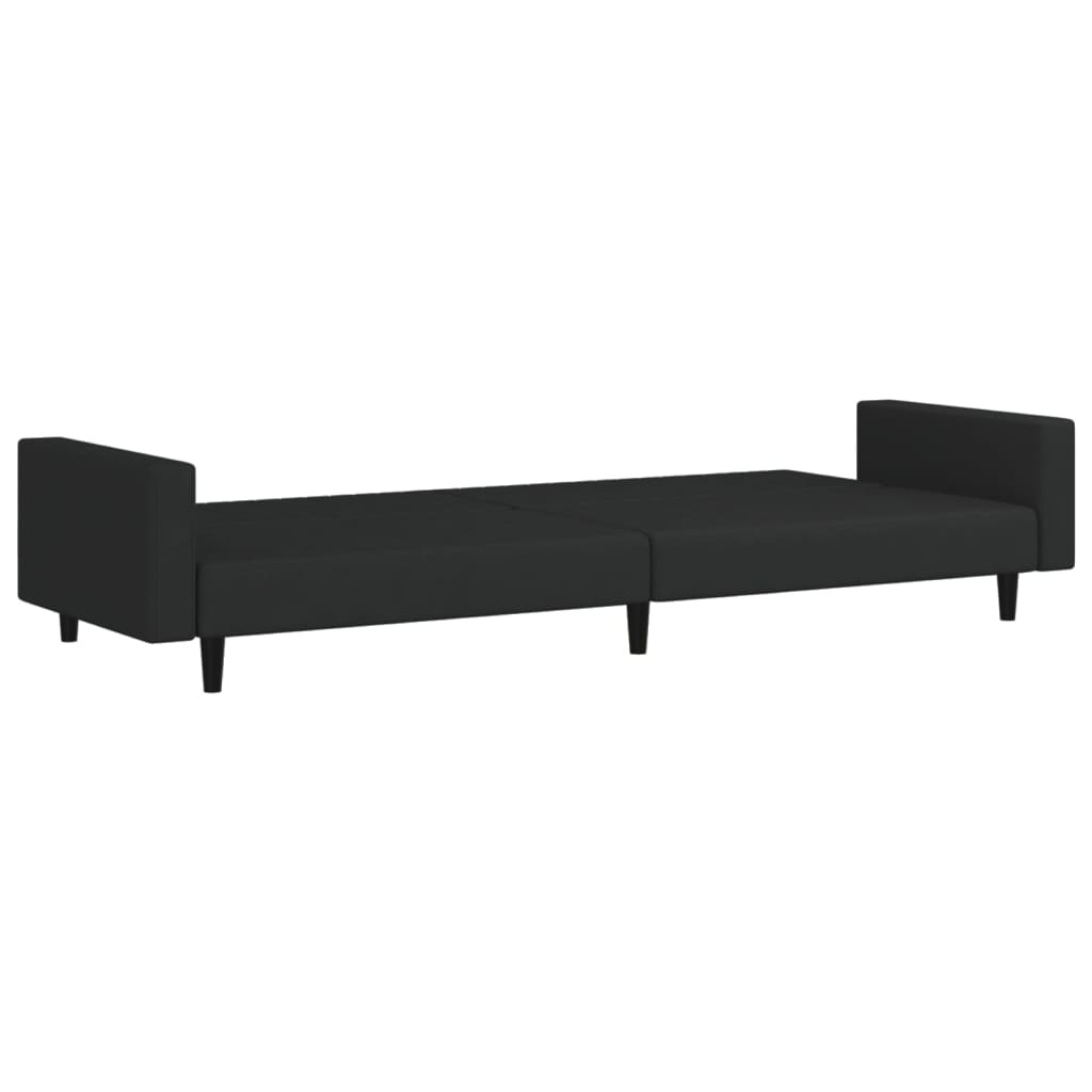 vidaXL 2-Seater Sofa Bed Black Velvet