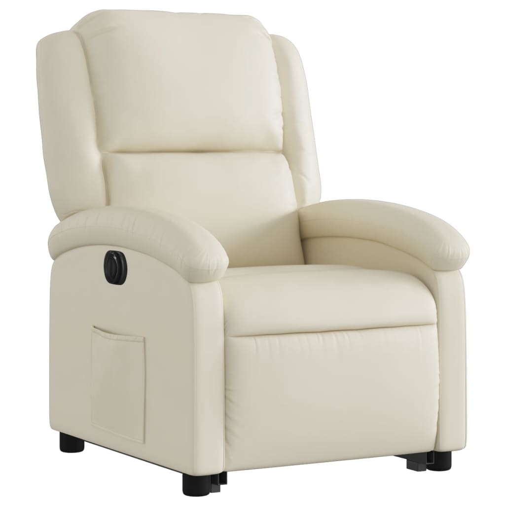 vidaXL Electric Stand up Recliner Chair Cream Faux Leather