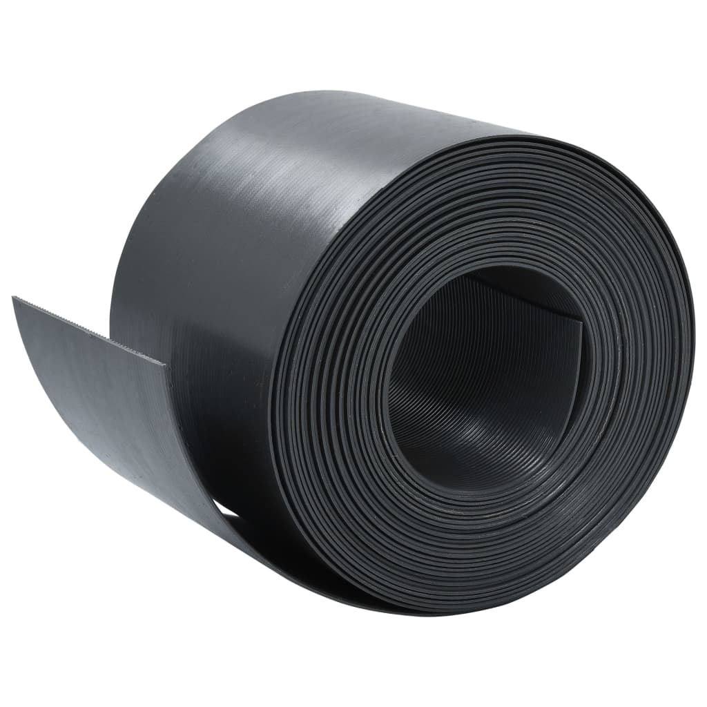 vidaXL Garden Edging Black 393.7" 5.9" PE