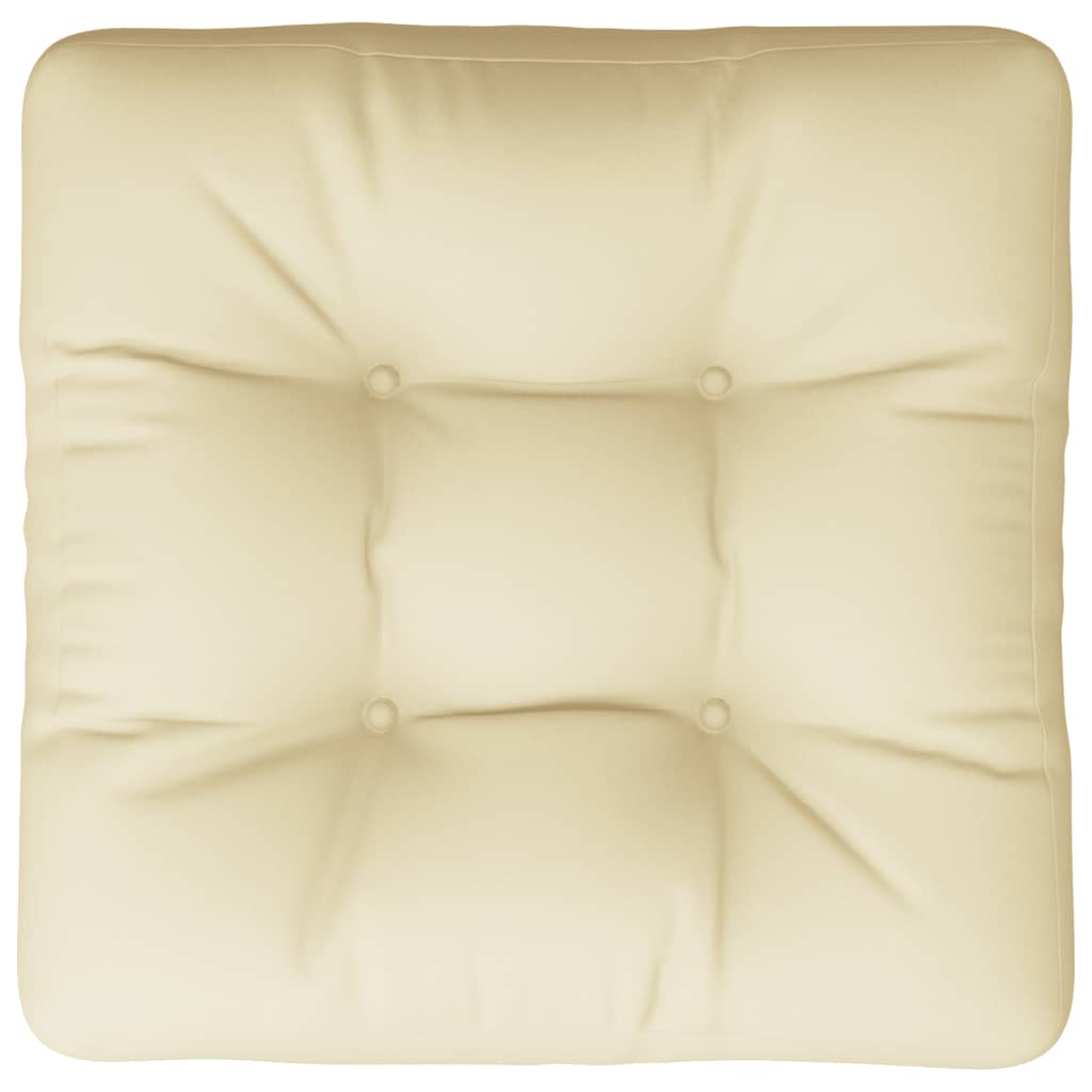 vidaXL Pallet Cushion Cream 19.7"x19.7"x4.7" Fabric