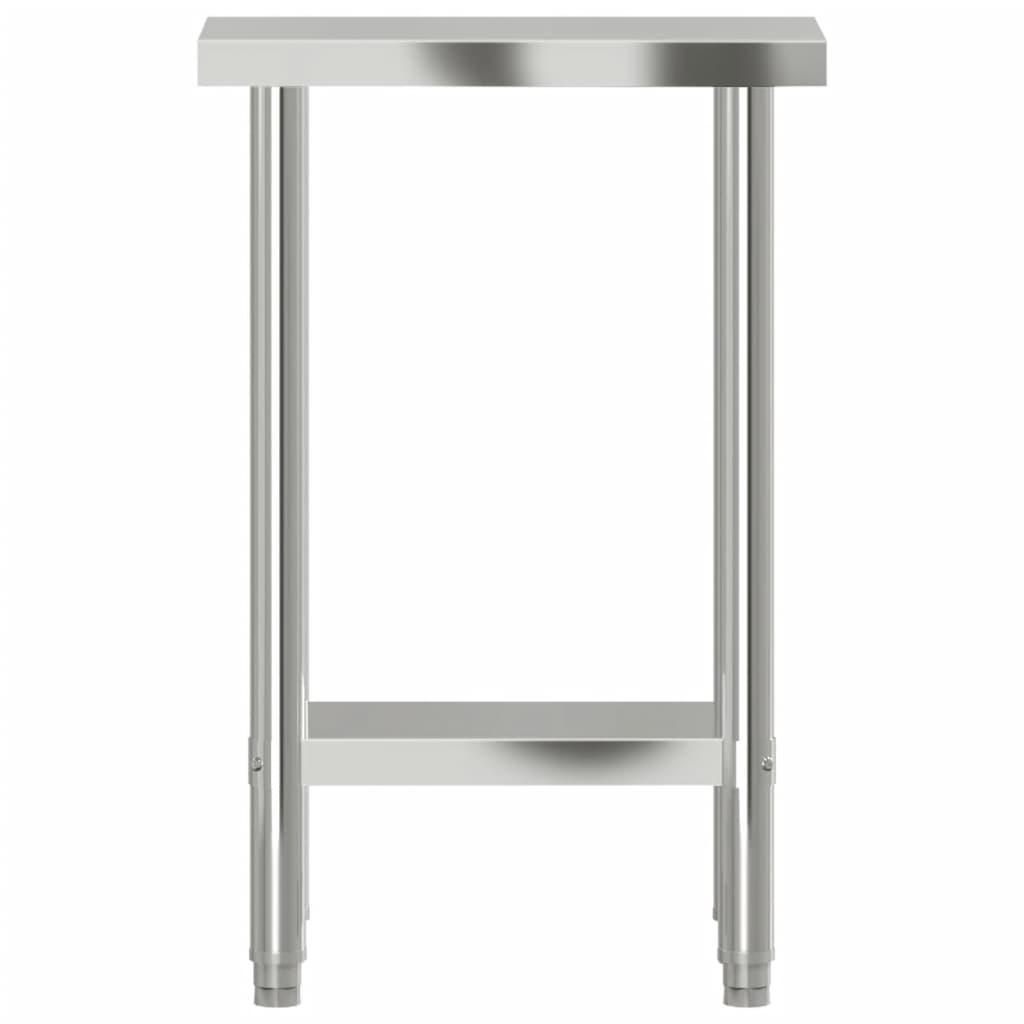 vidaXL Kitchen Work Table 21.7"x11.8"x33.5" Stainless Steel